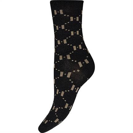 HYPE THE DETAiL strømpe m/lurex - Black/gold 